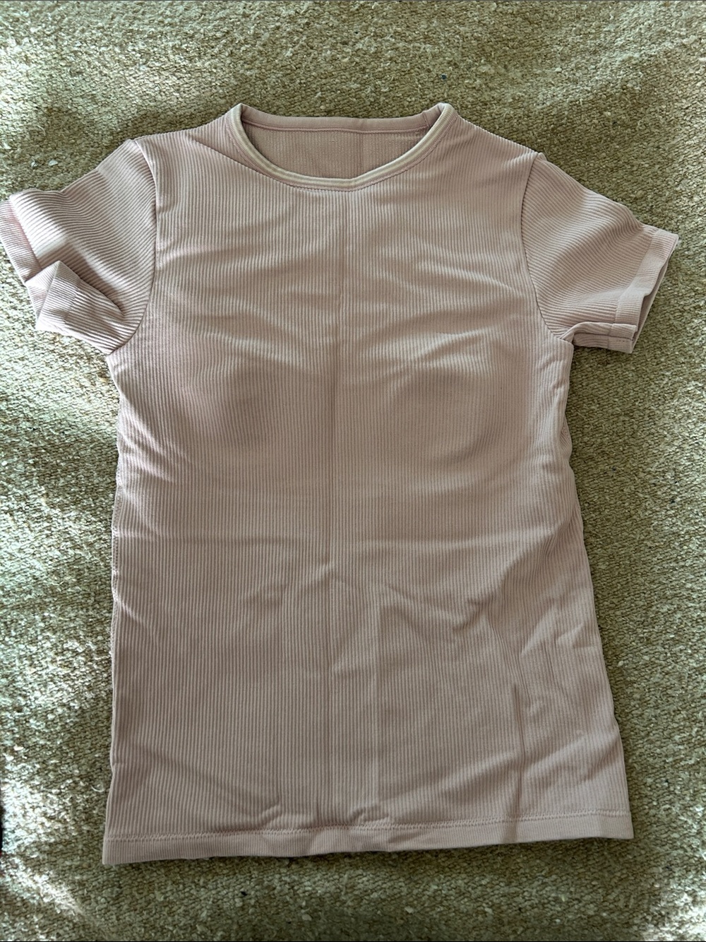 SKIMS Ribbed Short Sleeve Tee - Light Mauve Pink